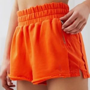 NWT! FP Movement Half Way There Shorts Heatwave LG (Women's 12) Orange Red Large